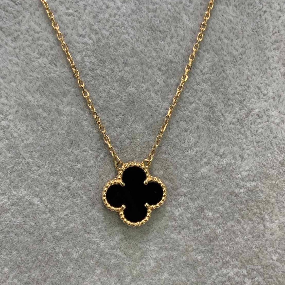 VCA Onyx Vintage Alhambra Necklace